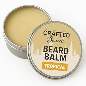 Beard Balm – Tropical Scent – 2oz Tin – Beard Wax – Light Hold – (TR)
