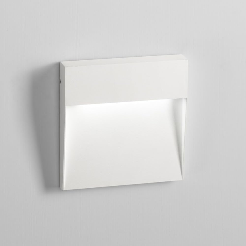 MAZZOLA LUCE Segnapasso led per esterno giardino 6w 4000k ip54 bianco installazione a parete senza incasso