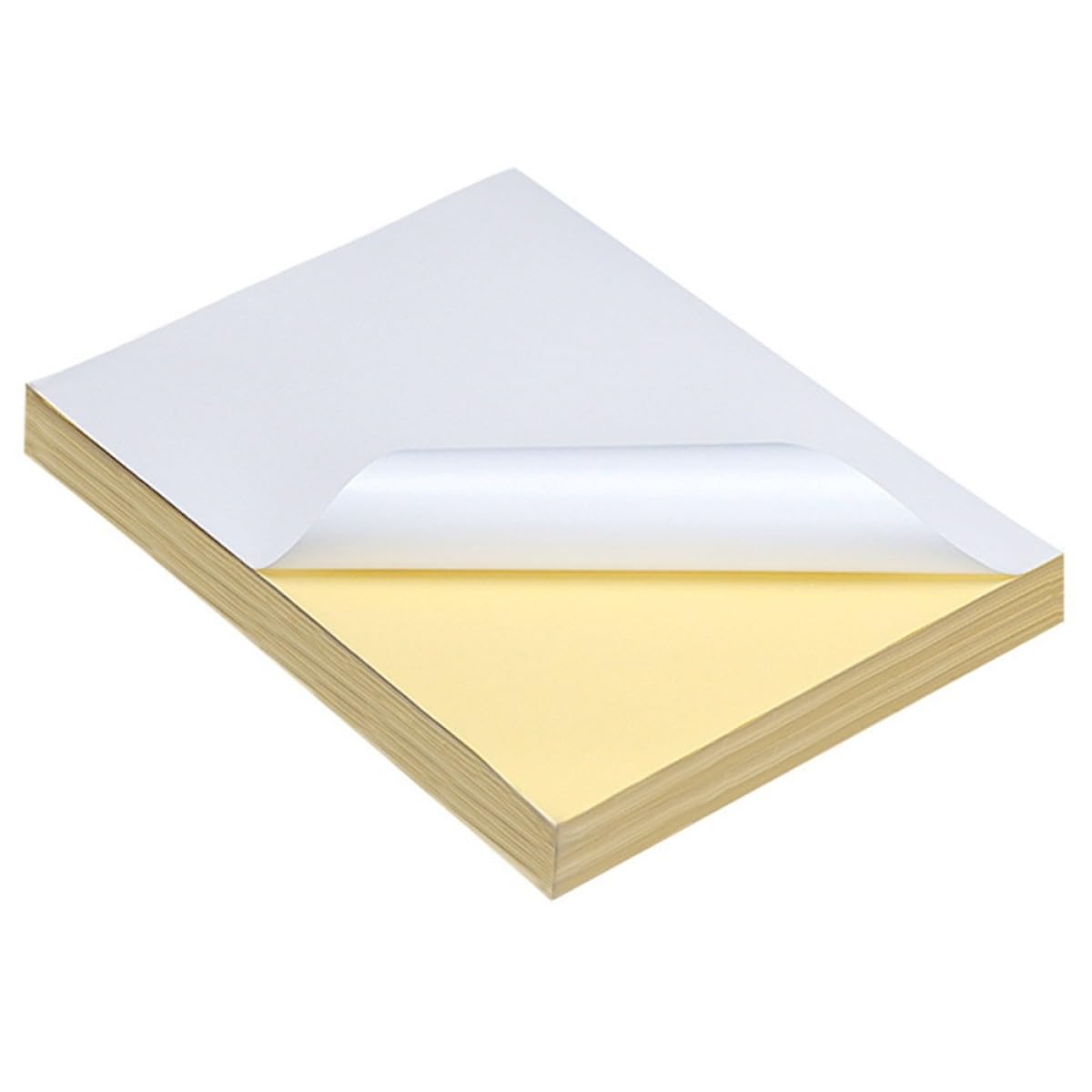 100 Stück Selbstklebendes Etikettenpapier Weiß Glänzendes Bedruckbares Klebepapier für und Laserdrucker Ablösbar Vielseitig für Büro Schule und Zuhause Geeignet