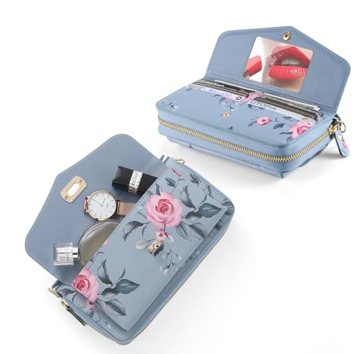 Étui pour iPhone 11 violet en cuir amovible avec rabat multi-portefeuille et motif floral - 6