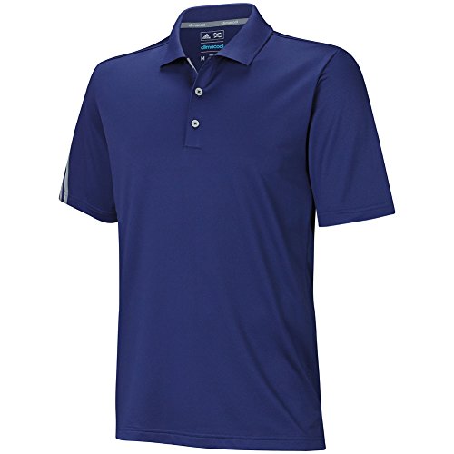adidas Golf Men's Climacool 3 Stripes Polo, Midnight Indigo/Vista Grey/Mid Grey, Large