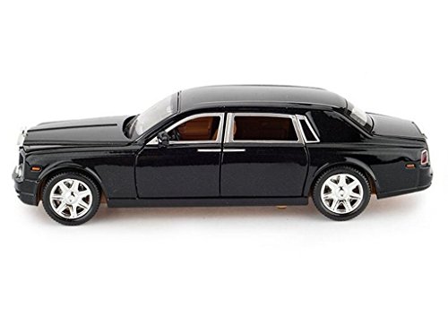 Greshare Model Car, 1:24 Rolls-Royce Phantom Diecast Sound & Light & Pull Back Model Toy Car Black New In Box #TOP4