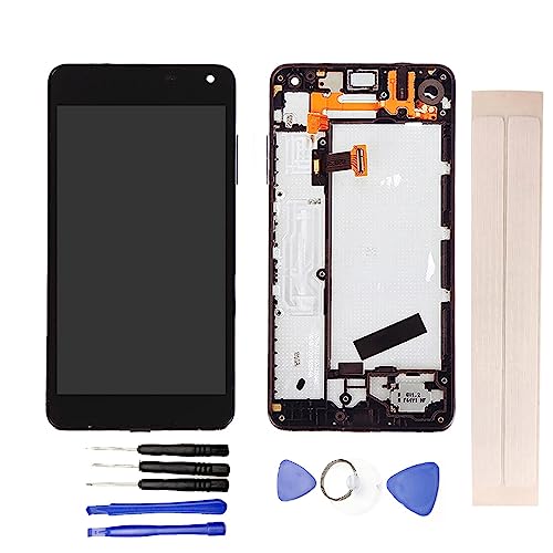 JayTong LCD Display & Replacement Touch Screen Digitizer Assembly with Free Tools for Nokia Microsoft Lumia 650 Black with Frame