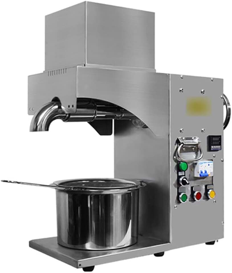 Automatic Oil Press Extractor, Oil Press Machine with Large Capacity Hopper Pure Copper Motor, for Commercial Home Industrial Kitchen