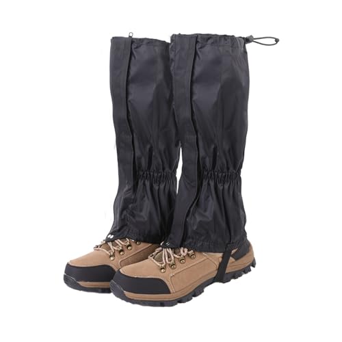 Ghette Impermeabili Trekking,Ghette Impermeabili Regolabili Per Escursioni All'Aperto,Ghette Caccia Per Uomini Che Per Donne,Ghette Caccia,Perfette Per Arrampicata,Sci E Trekking (Nero, 40cm)