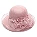 Générique Fascinator Chapeau de mariée pour Femme Tea Party Mariage Casquettes de Baseball Casquette Rouge Gavroche (Pink, One Size)