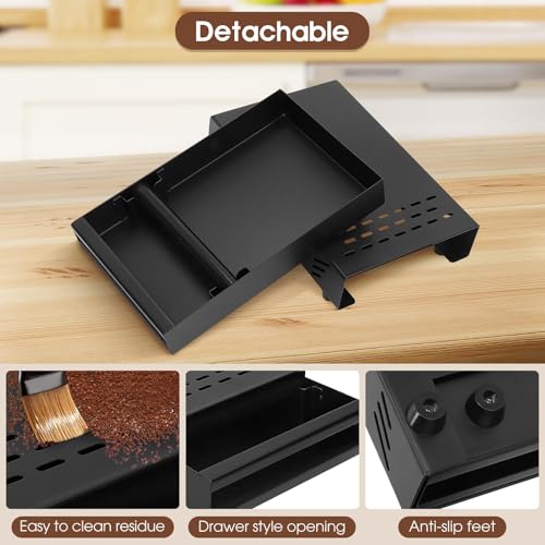 Detachable Coffee Knock Container Drawer, Stainless Steel Thickened Coffee Residue Powder Box for Household Shop, Rust Resistant Coffee Knock Box Drawer for Home, Office (Black) - Image 7