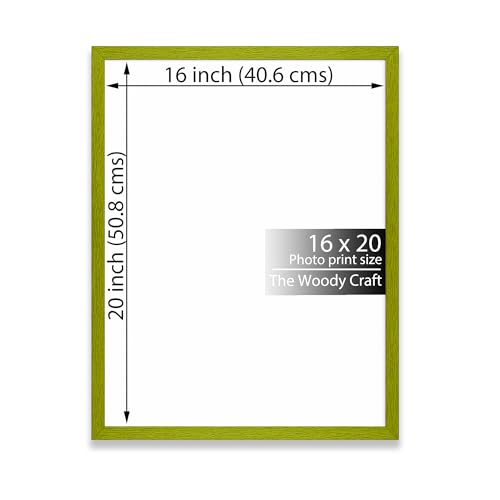 Image of Photo Frame 16 x 20 Inches | Green Photo Frame For Wall | Smart Wall Frame | Wooden Photo Frame Crafted For Style | Stylish Big Photo Frames For Wall | Ideal Frames For Bedroom Wall Decor