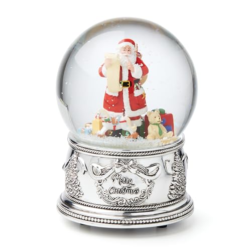 Reed & Barton 894991 Winter Traditions Santa Musical Snow Globe thumb #1
