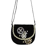 Die Lieferung beinhaltet: eine Tasche in der Größe: 18x20cm mit der Farbgebung: Schwarz-Silber-Gold