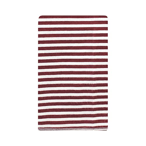Image of Hudson Baby Unisex Baby Cotton Flannel Burp Cloths, Burgundy Floral, One Size