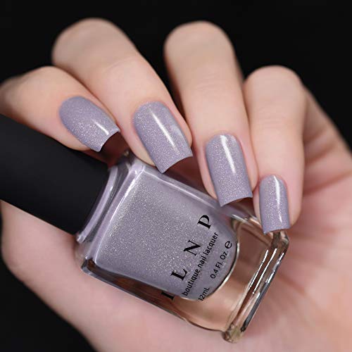Image of ILNP ASAP - Soft Lavender Blue Neutral Nail Polish, Subtle Holographic, Chip Resistant, 7-Free, Non-Toxic, Vegan, Cruelty Free, 12ml