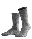 FALKE Herren Teppich Im Schuh Schurwolle Einfarbig 1 Paar Business Socken, Grau (Dark Grey 3070), 45-46