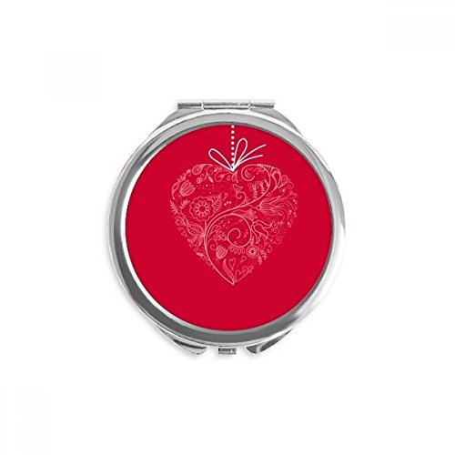 Miroir en forme de coeur de poche pour retouches maquillage au quotidien