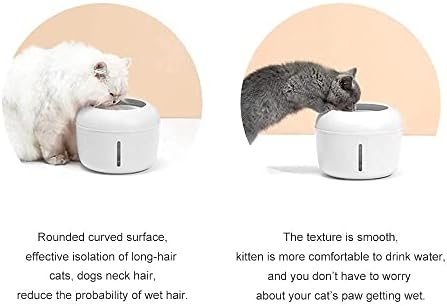 AllPetSolutions Cat Water 2.5L Automatic Water Dispenser with Water Level Window, Replaceable Filter Ultra Quiet Pet Drinking Bowl for Kitten Dogs - White.