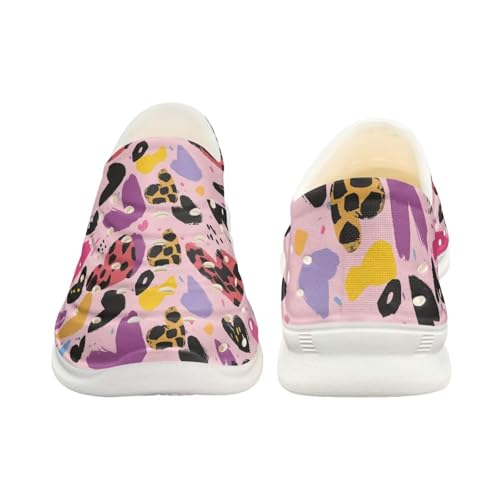 Leopard Print Slip On Water Shoes For Kids Eva Shower Breathable Pillow Closed Toe Sandals Running Sneakers3