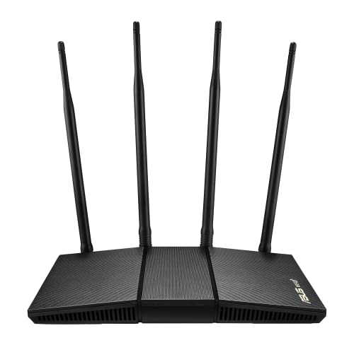 Image of ASUS RT-AX1800HP Dual Band WiFi 6 Extendable Router, Subscription-Free Network Security, Built-in VPN, Parental Control, Built-in VPN, AiMesh Compatible, Gaming & Streaming, Smart Home