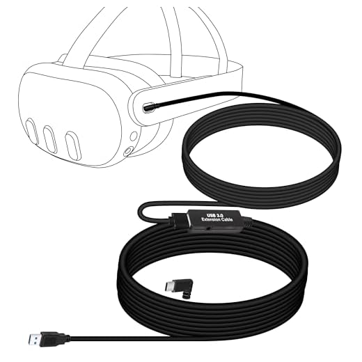 (1 Set) Orzero Total 8M, 26Ft USB Stable Data Cable Compatible for Quest, Quest 2 Link Steam VR, Extension Cable(5M) with Relay Amplifier Chip and USB 3.2 Gen 1 Cable(3M)