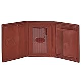 Boys Slim Compact Id and Coin Pocket Bifold Wallet Burgundy