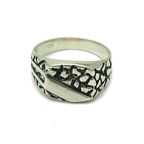 Anillo de plata de ley para hombre sólido 925 R001554