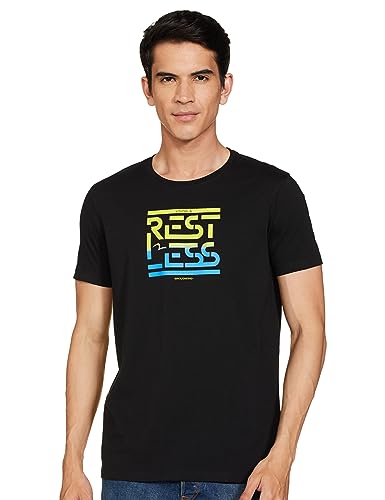 Image of Spykar Men's Slim Fit Round Neck Full Sleeve Printed Casual T-Shirt