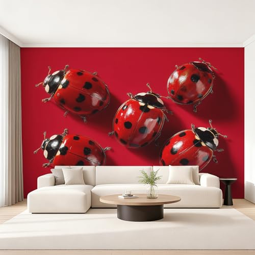 Papier peint coccinelle intissé pour masquer les défauts du mur - 4