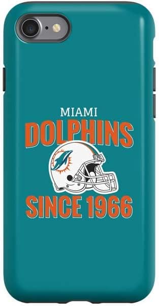 Skinit Pro Phone Case Compatible with iPhone SE - Officially Licensed NFL Miami Dolphins Helmet Design Teal