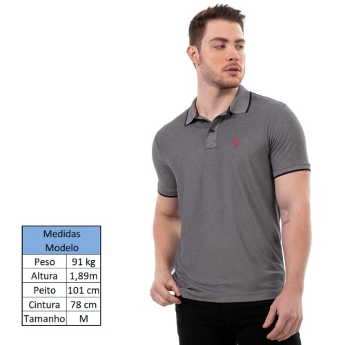 Kit 4 Camisa Polo Masculina Piquet com Viscose John Pull