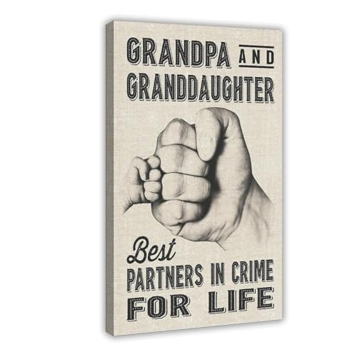 Impression sur toile Grandpa And Granddaughter NEOHI haute définition