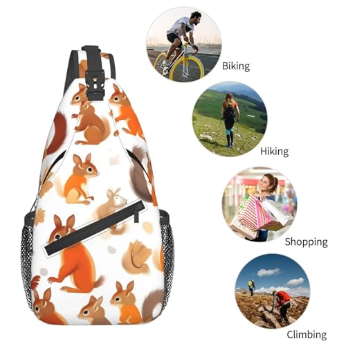Mochila Cruzada Urbana Negra Estampada para Adultos miniatura 6