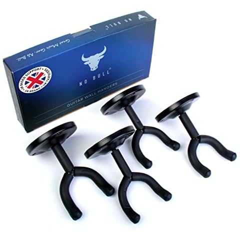Guitar Wall Mount 4-Pack: Safe for all Guitar Finishes - fits Acoustic, Electric, Bass, Semi-Acoustic and Electro-Acoustic Guitars Cover