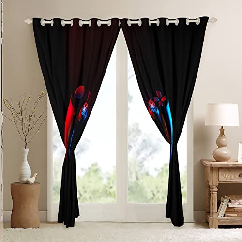 Feelyou Gaming Curtains For Boys Bedroom Kids Gamer Room Decor Curtain 42W X 63L Inches Teens Black And Red Video Game Controller Window Treatments Drapes With Grommets 2 Panels Set #TOP3