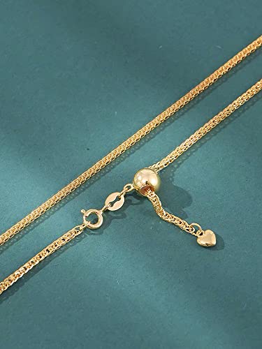 Chaulri Upgraded Thick Solid 18K Gold Bail Top Grade Aaa Single Tahitian Black Pearl Adjustable Fancy 15-24 Inch 18K Gold Plated Silver Chain Necklace - Birthday Anniversary Jewelry Gifts For Women Wife Mom Daughter (18K Yellow Gold) #TOP1