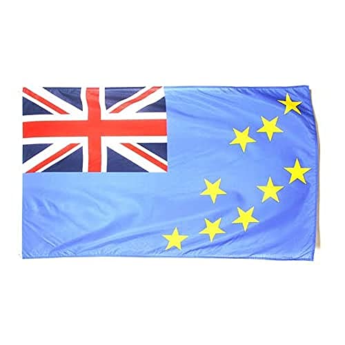 AZ FLAG - Drapeau Tuvalu - 150x90 cm - Drapeau Tuvaluan 100% Polyester Avec Oeillets Métalliques Intégrés - Pavillon 110 g