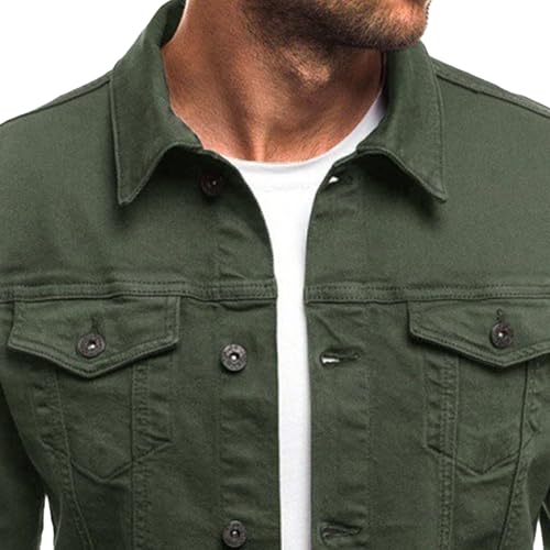 Maiyifu-GJ Men's Slim Fit Distressed Denim Jackets Cotton Lightweight Trucker Jean Jacket Casual Ripped Motorcycle Coats4