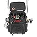 SKB Tak-Pak Backpack with Wheels, Removable Straps, and Retractable Pull Handle, Rolling Tackle Box with 4 Drawers and 5 Exterior Pockets, Black