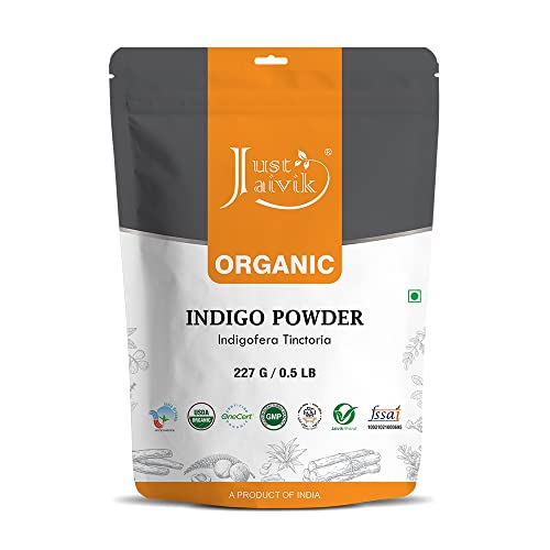 Pantalones, Home Just Jaivik 100% Natural Indigo Powder - 227 gms / 1/2 LB Pound / 08 Oz - Indigofera Tictoria- A 100% Natural Dye - Color your hair dark brown to black with...