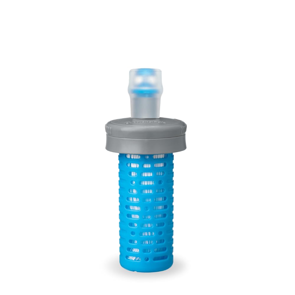 Bouchon filtrant HydraPak UltraFlask+ - Accessoire de filtration de l'eau - débit rapide - parfait pour le trail, la randonnée, les sports d'endurance, le camping, gris