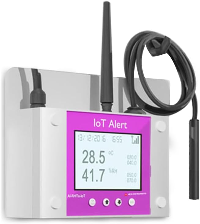 Ace Instruments AI-RHTx-IoT Server Room Temperature and Humidity Monitor Thermo Hygrometer Alongwith Calibration Certificate + 12 Months Warranty (RHTx - IoT SMS) [Delivers within 2 days]