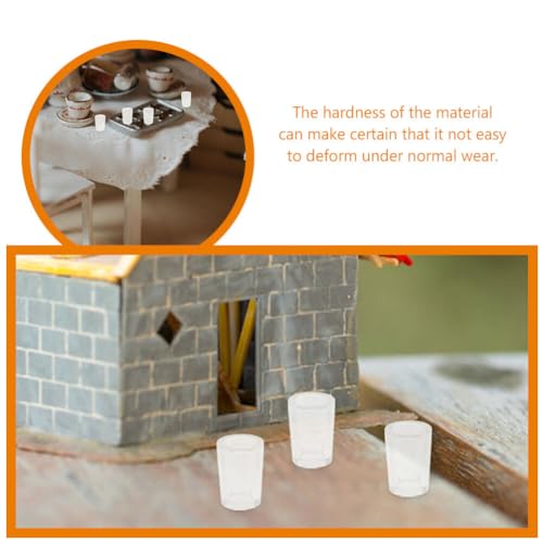 Abaodam Miniature Dollhouse Cups 30Pcs 1/12 Scale Plastic Mini Water Glasses Tumblers for Doll Accessories Kitchen Decor by Abaodam - Image 9