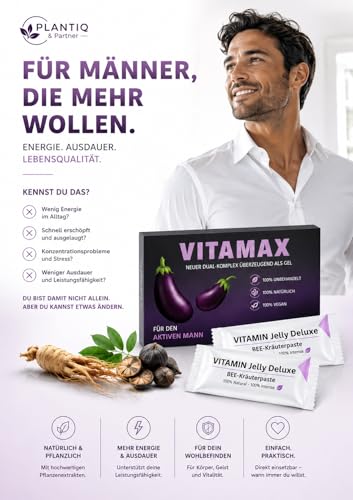 VITAMAX Natural Edition – Herbal Complex für Männer – Pflanzliche Formel für Energie & Vitalität – Praktische Wochenpackung 7 Einzelbeuteln