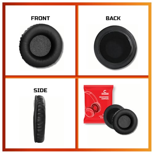 Image of Crysendo Headphone Cushion 80mm Cushion for Son-y WH-XB700 Headphones | Replacement Ear Cushion Foam Cover Ear Pads Soft Cushion | PU Leather & Soft Foam (Black)