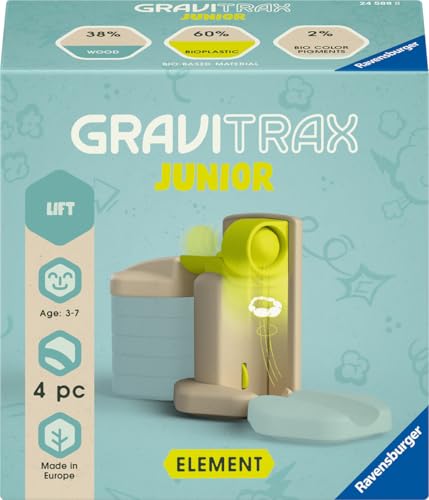Ravensburger GraviTrax Junior Elememt Lift 24588 - Kugelbahn ab 3 Jahre - Murmelbahn und Konstruktionsspielzeug für Kinder - Geschenk für Jungen und Mädchen