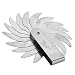 Radius Gauge, Radius Fillet Stainless Steel External Internal Concave Convex Measuring Tool (R25-50MM)