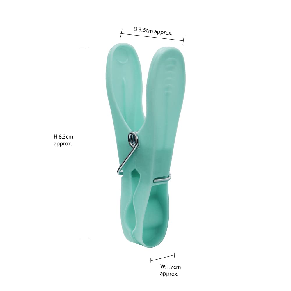 JVL Mollette resistenti alla ruggine, confezione da 36, colore acqua