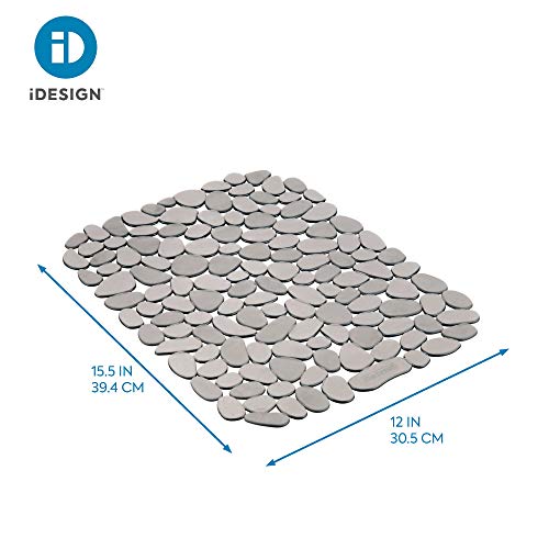 iDesign 60663 Pebblz mata do naczyń, duży plastikowy ochraniacz na zlew, mata odpływowa, grafitowa