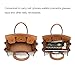 JOTOUCH Top Handle Bags for Women, Small Leather and Canvas Satchel Purses Handbags Ladies Tote Bag with Adjustable Shoulder Strap (Brown)