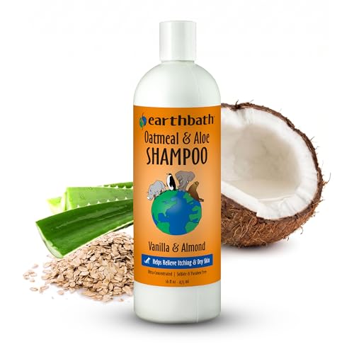 earthbath, Oatmeal & Aloe Dog Shampoo - Oatmeal Shampoo for Dogs, Itchy, Dry Skin Relief, Dog Wash,...