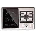 ToughGrade 2 Burner RV Cooktop, 1 x 1600W Induction Burner, 1 x 6500BTU Gas Burner | RV Cooktop | Camper Cooktop