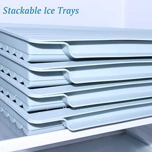 Unigul Long Ice Cube Trays With Lid And Bin,Ice Cube Mold Easy-Transfer& Release,4Pack Ice Trays W Tong,Narrow Ice Stick Trays No Spill Making 84 Pcs X 0.7''Ice Cubes For Water Bottle #TOP4